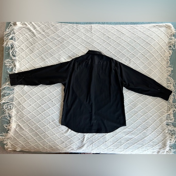 Calvin Klein Men’s Performance Black Button Down Dress shirt. 17 1/2 - Picture 3 of 11